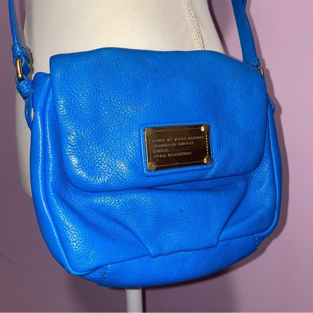 Marc by Marc Jacobs Blue Leather Classic Q Isabelle Crossbody Bag Small Purse